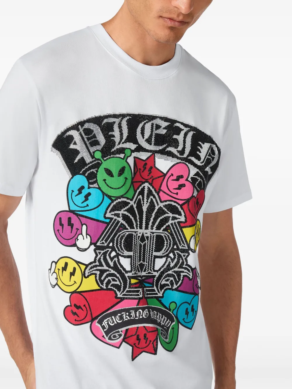 Philipp Plein T-shirt met logoprint Wit