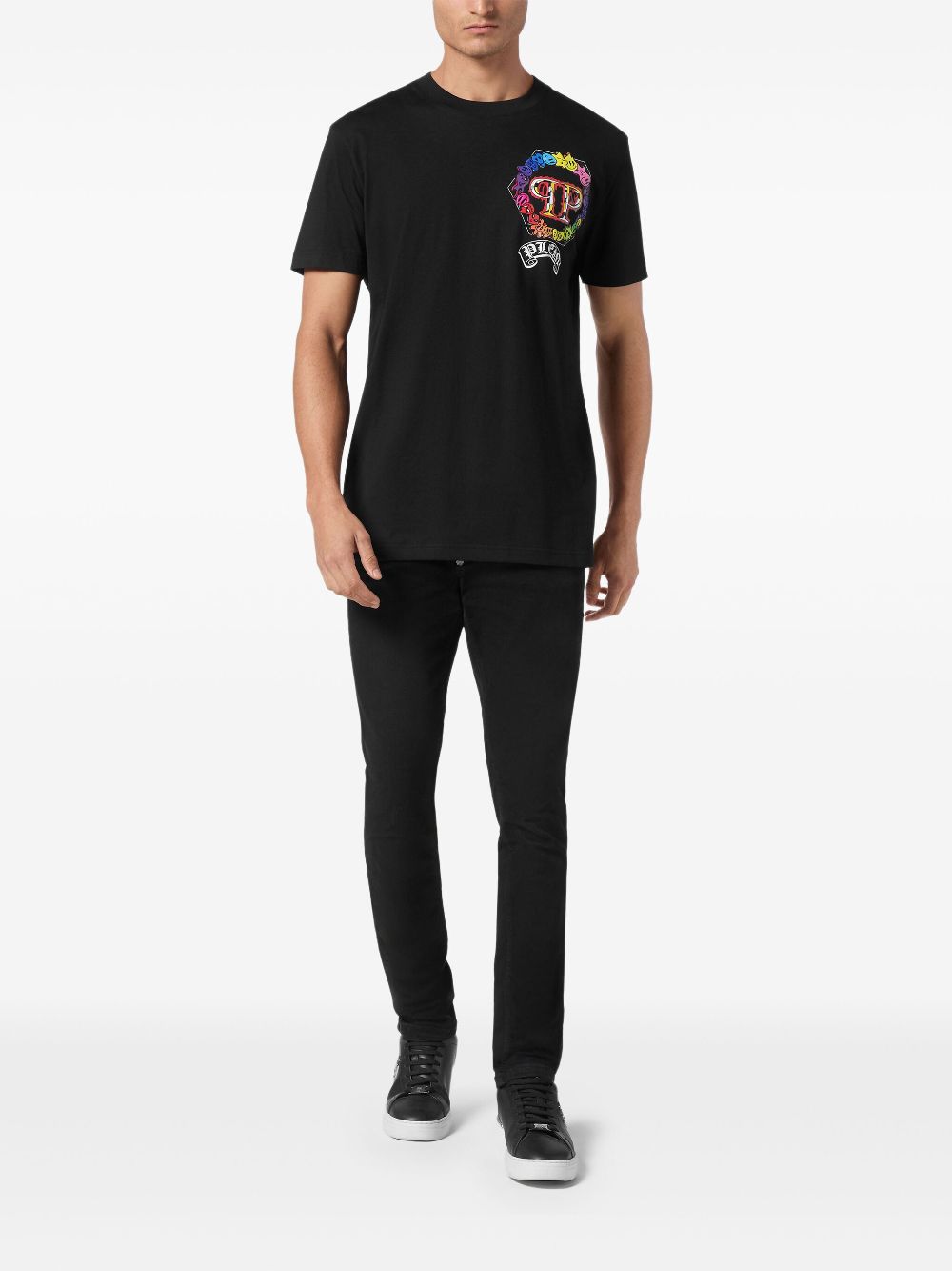 Philipp Plein logo-print T-shirt - Zwart