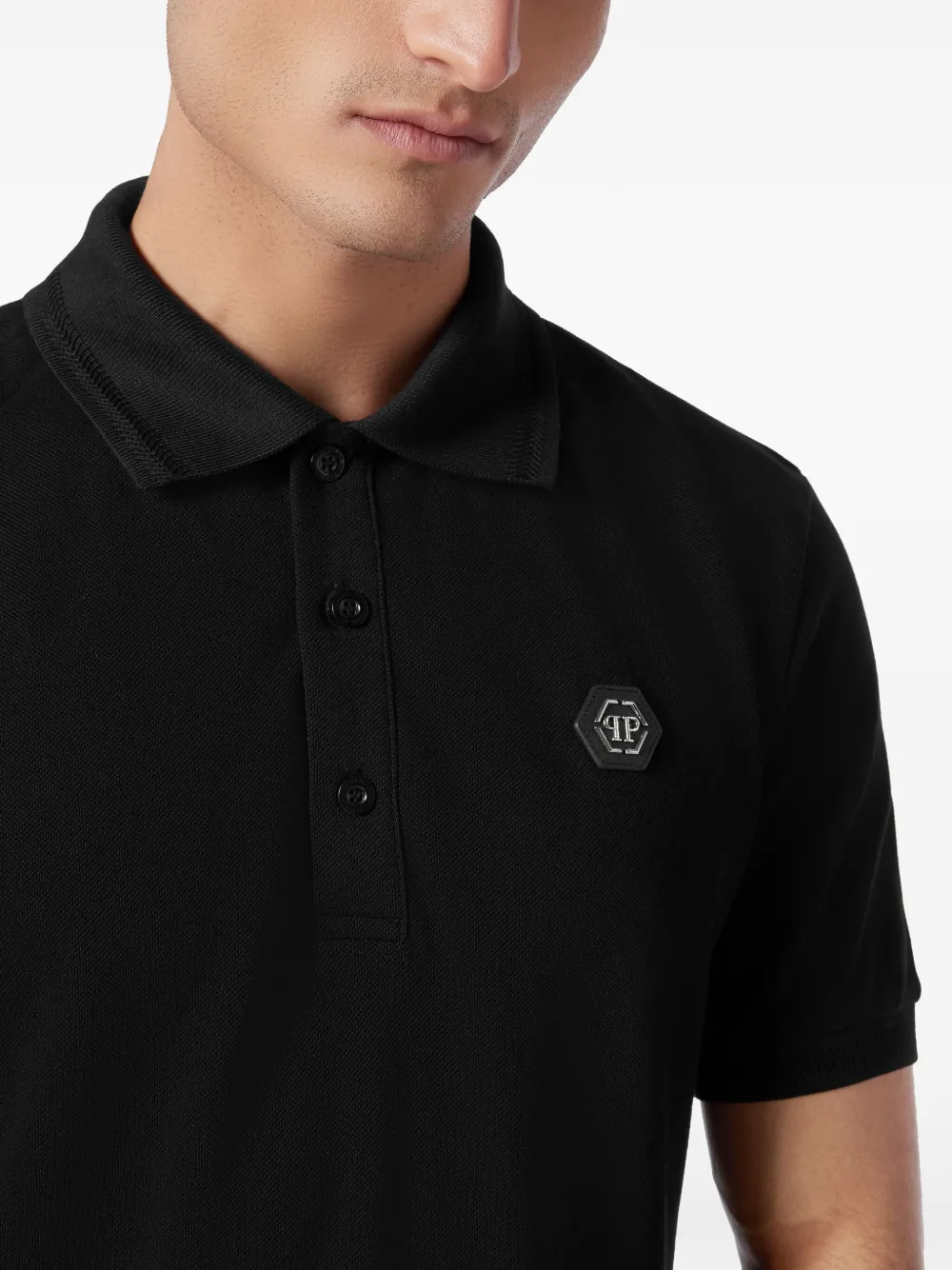 Philipp Plein Gothic Plein poloshirt Zwart