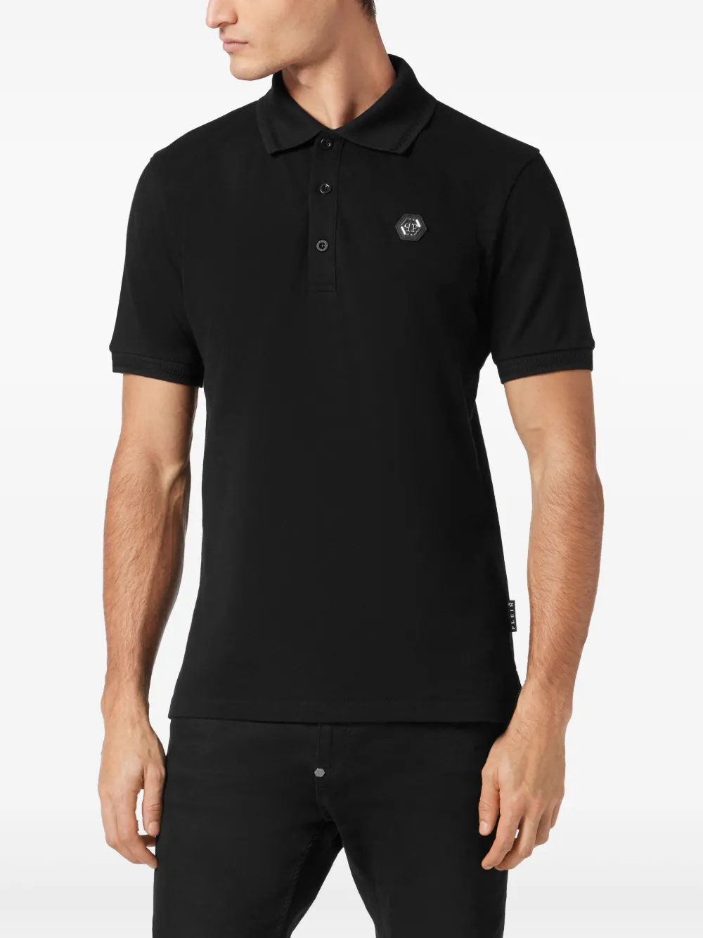 Philipp Plein Gothic Plein poloshirt Zwart