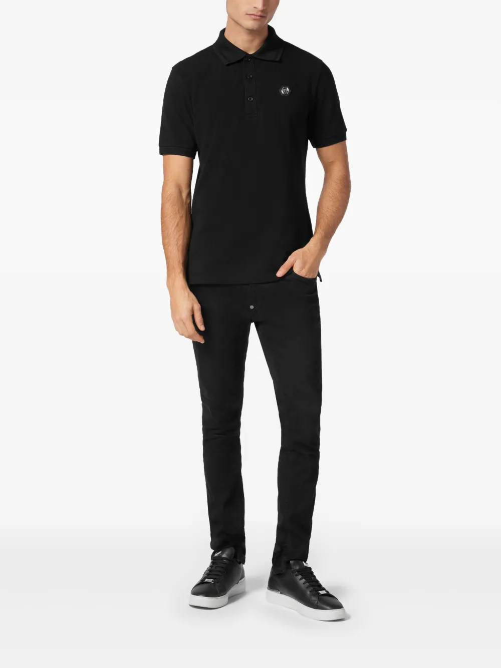 Philipp Plein Gothic Plein polo shirt - Zwart