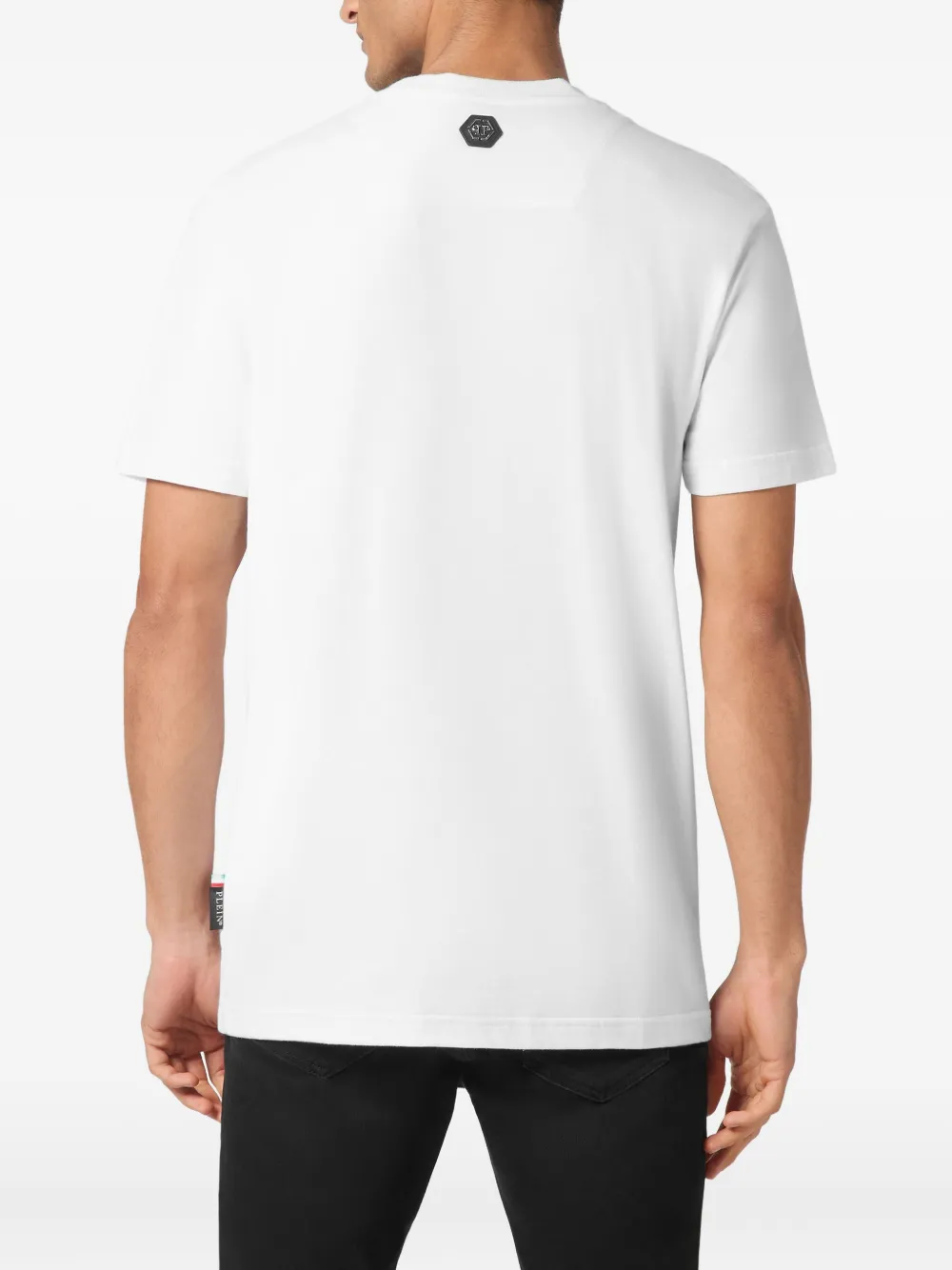 Philipp Plein stone-embellished flower T-shirt Wit