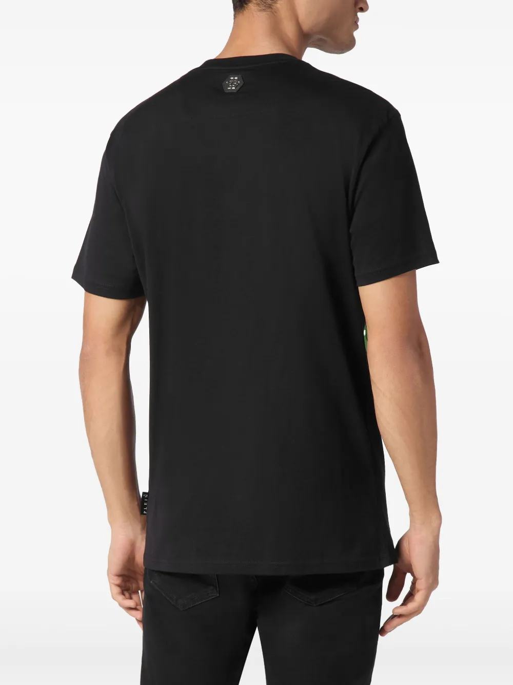 Philipp Plein Smile T-shirt met stras Zwart