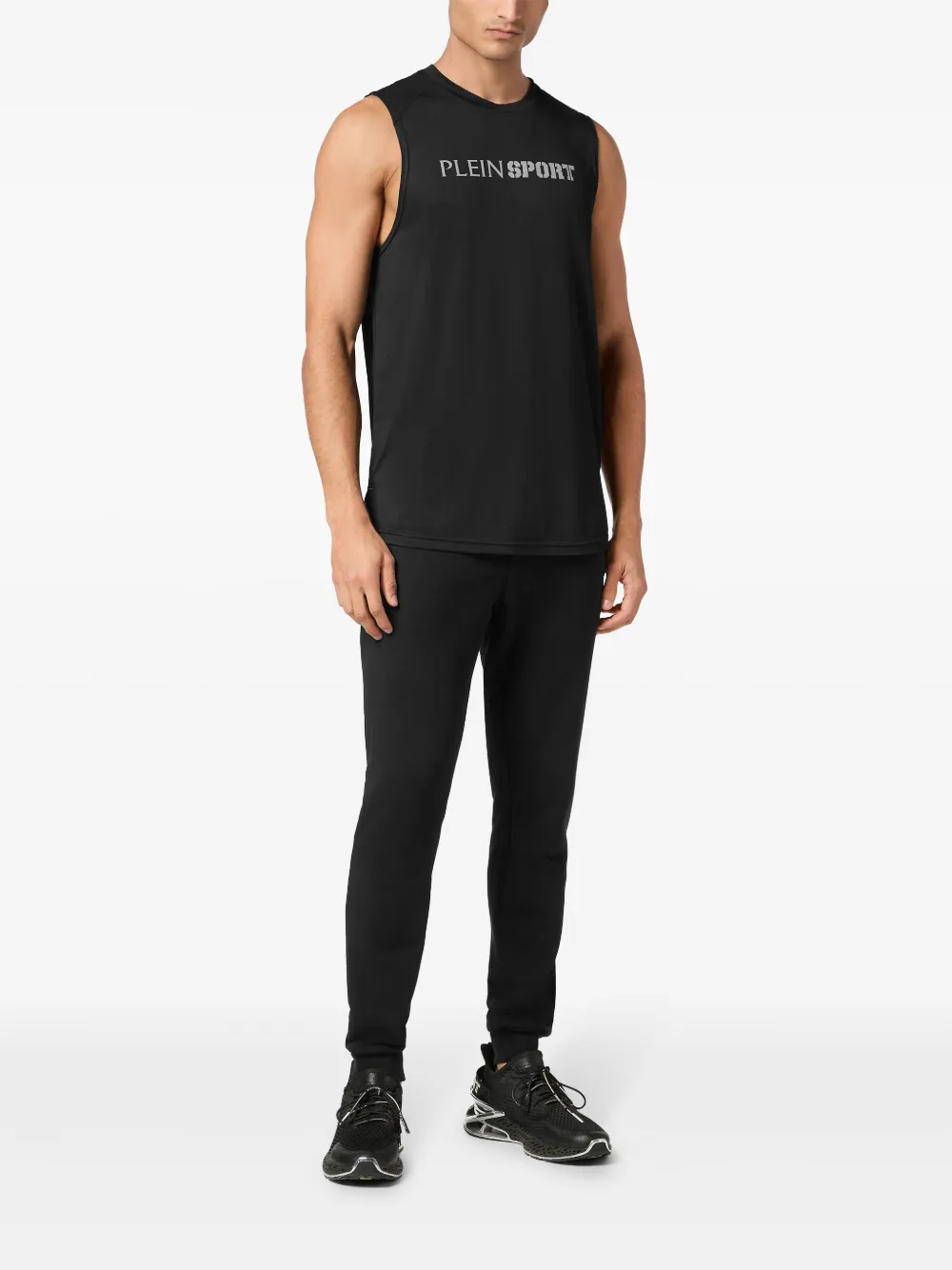 Plein Sport Reflecterende tanktop - Zwart