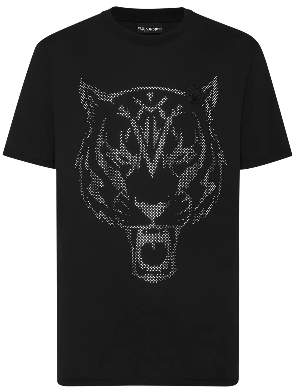 Plein Sport T-shirt Lamina Tiger in cotone - Nero