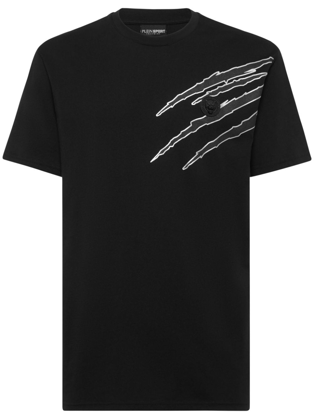 scratch-print T-shirt