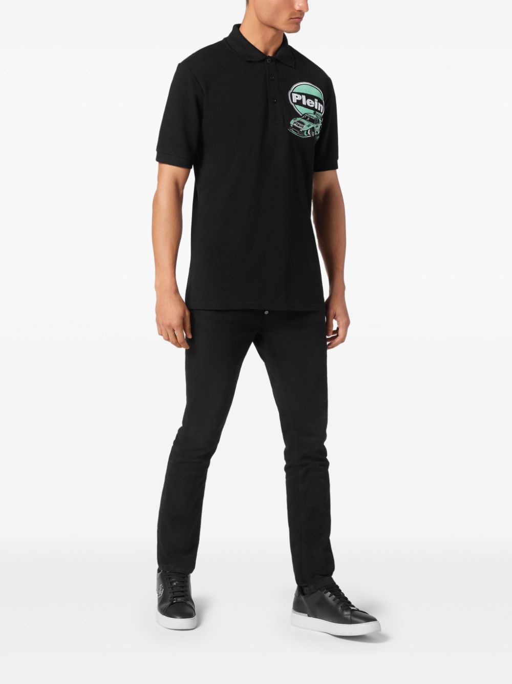 Philipp Plein Cars Racing polo shirt - Zwart