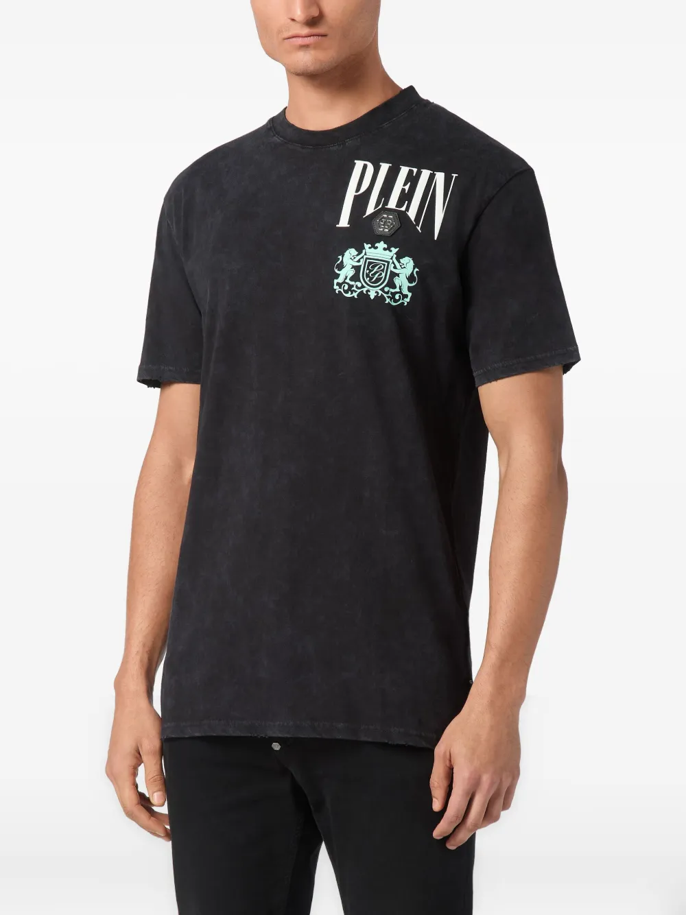 Philipp Plein T-shirt met logo Zwart