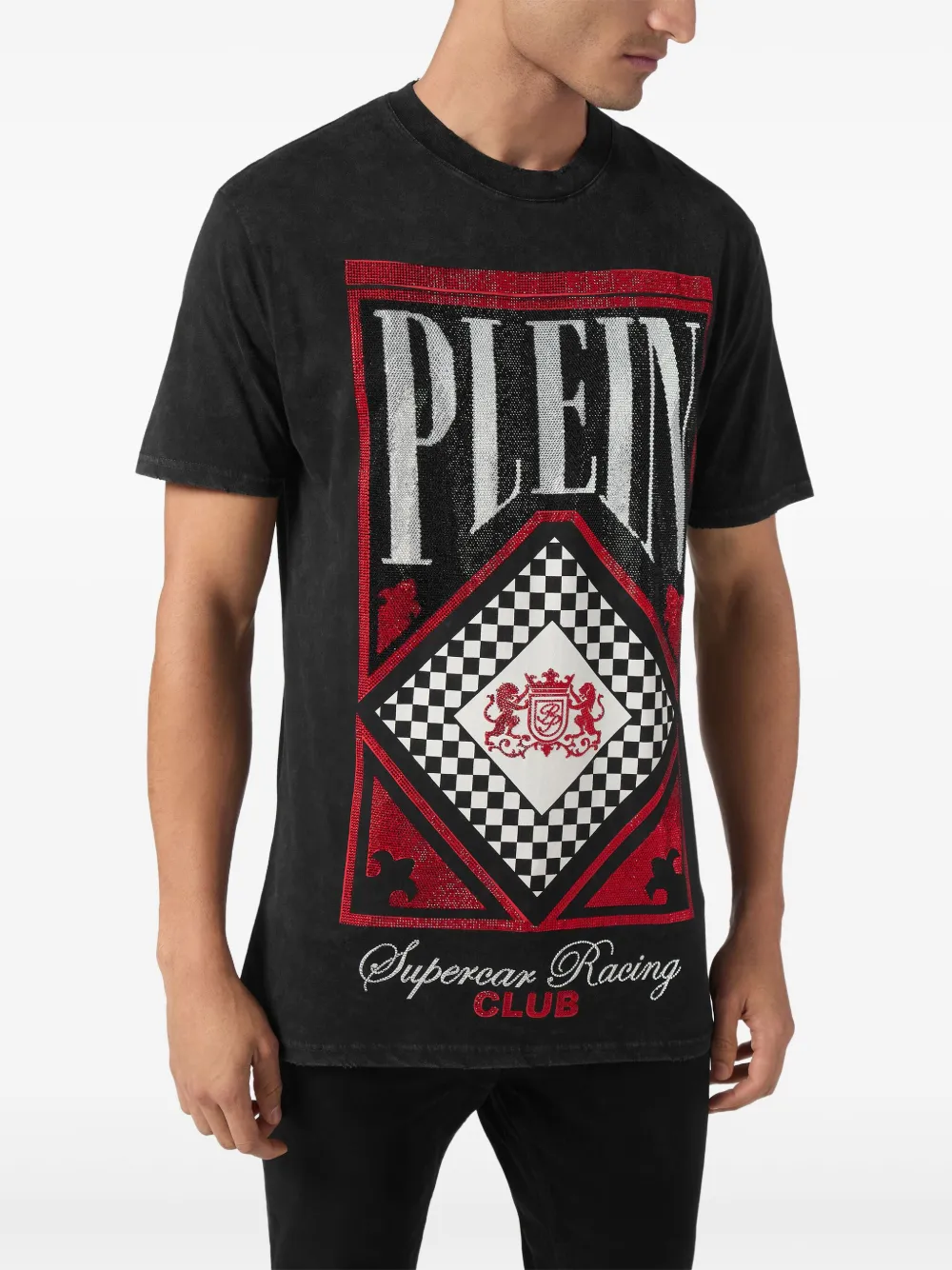 Philipp Plein Stones Racing Club T-shirt Zwart