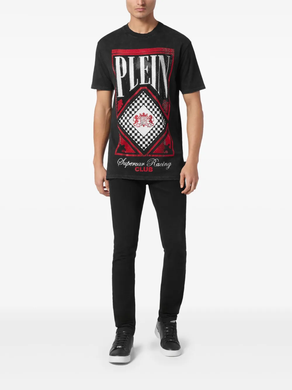 Philipp Plein Stones Racing Club T-shirt - Zwart