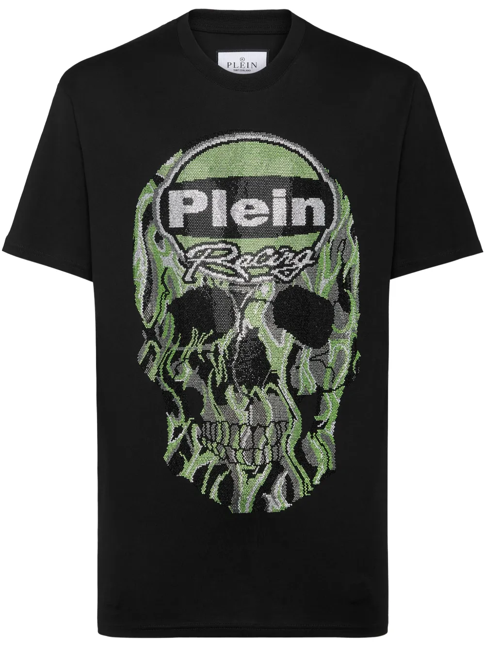 Philipp Plein SS Strass Skull T-shirt Zwart