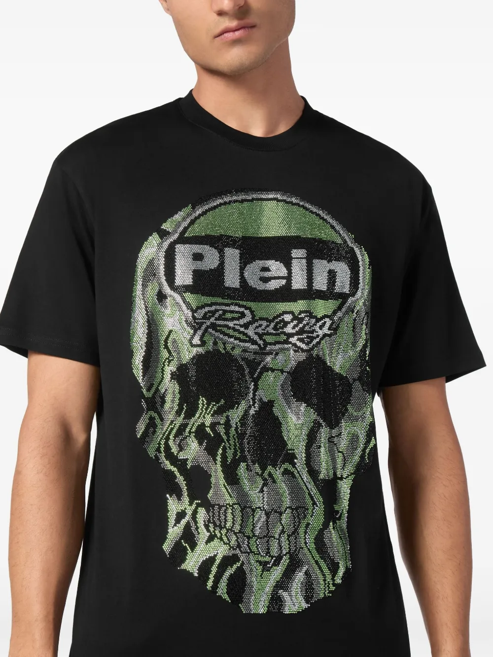 Philipp Plein Skull T-shirt met stras Zwart