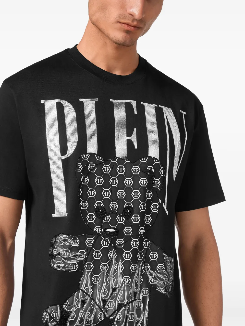 Philipp Plein T-shirt met teddybeerprint Zwart