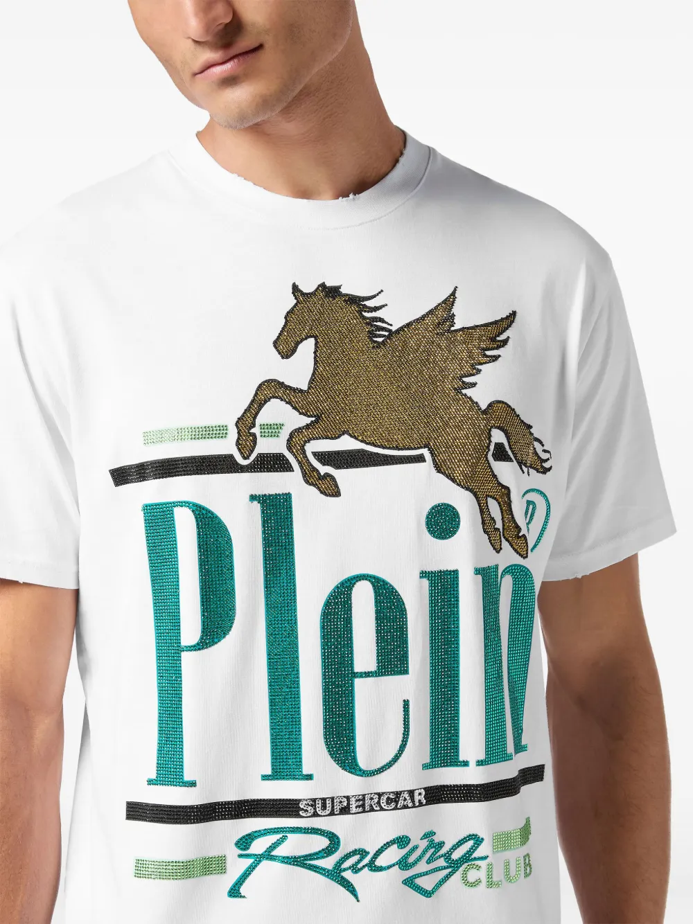 Philipp Plein Racing Club T-shirt Wit