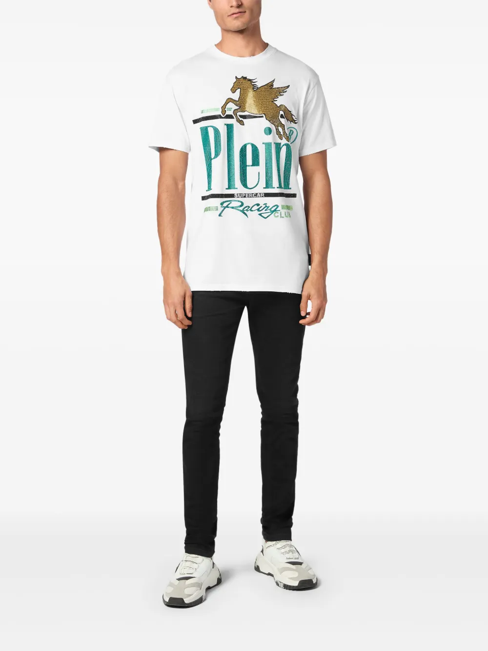 Philipp Plein Racing Club T-shirt - Wit