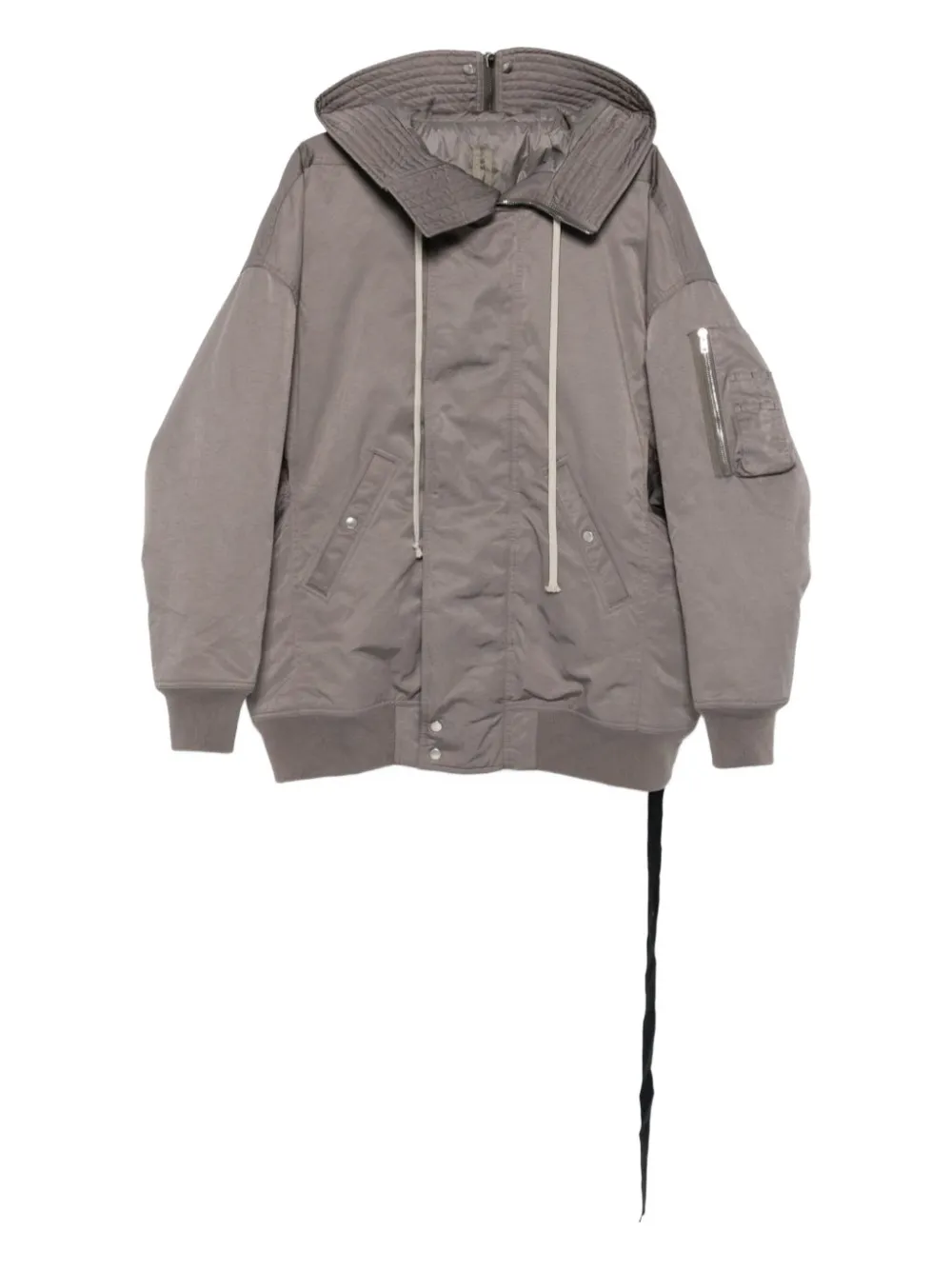 Rick Owens DRKSHDW Bomberjack met capuchon Grijs