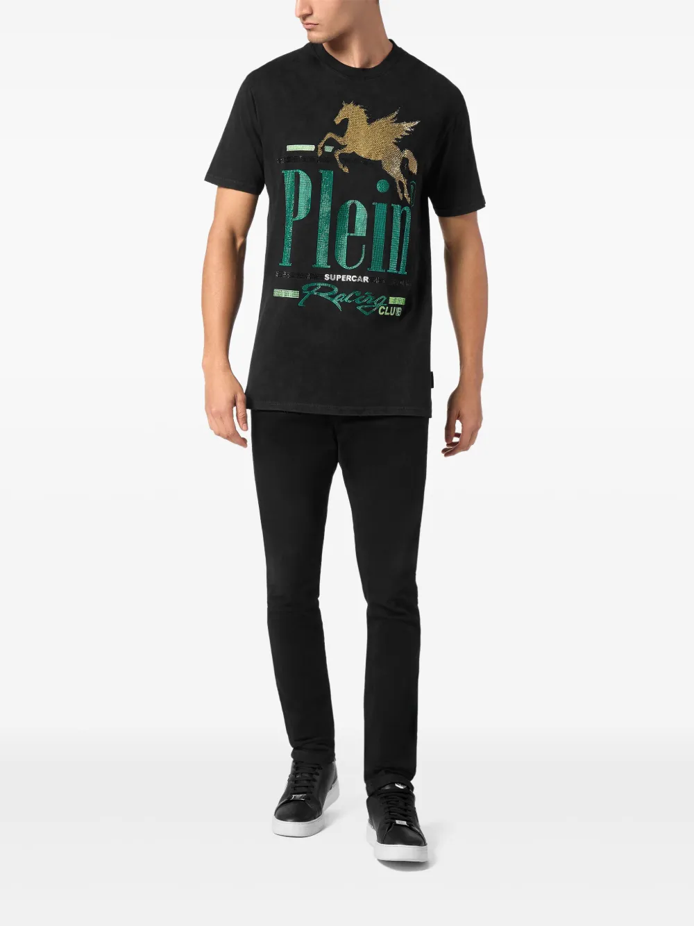 Philipp Plein Racing Club T-shirt - Zwart