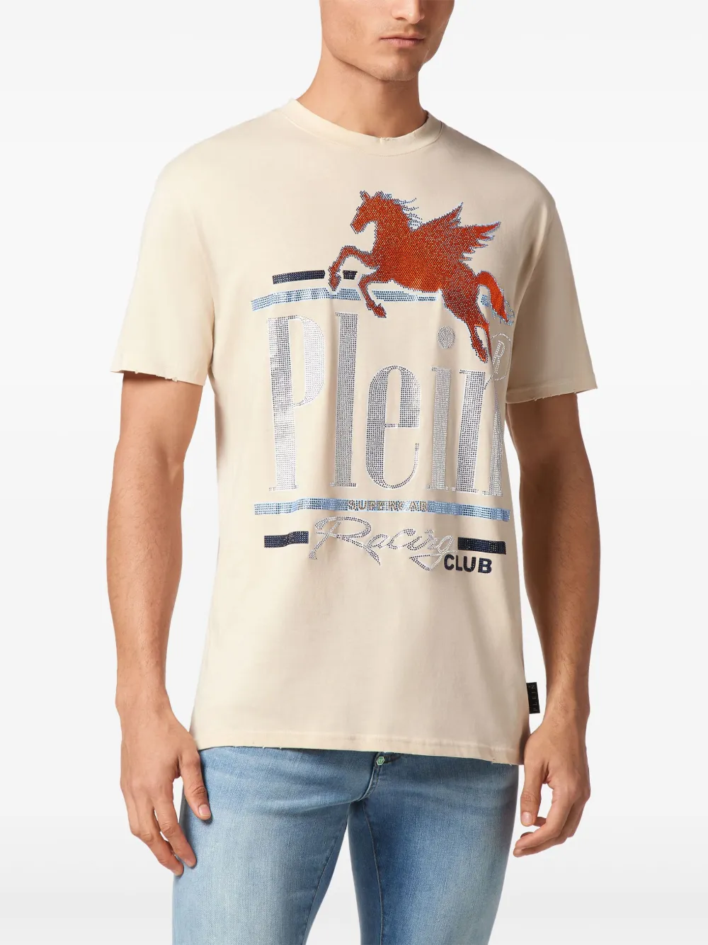 Philipp Plein Racing Club T-shirt Beige