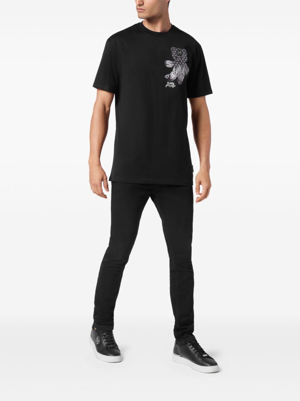 Philipp Plein teddy bear-print T-shirt - "0201 black / white"