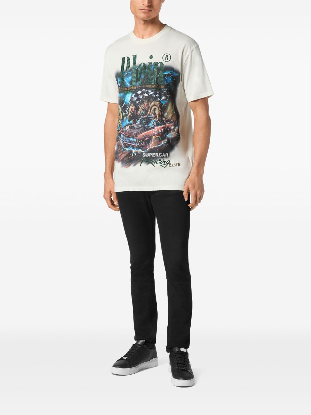 Philipp Plein Racing Club T-shirt - Wit