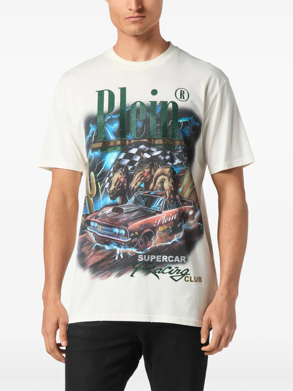 Philipp Plein Racing Club T-shirt Wit