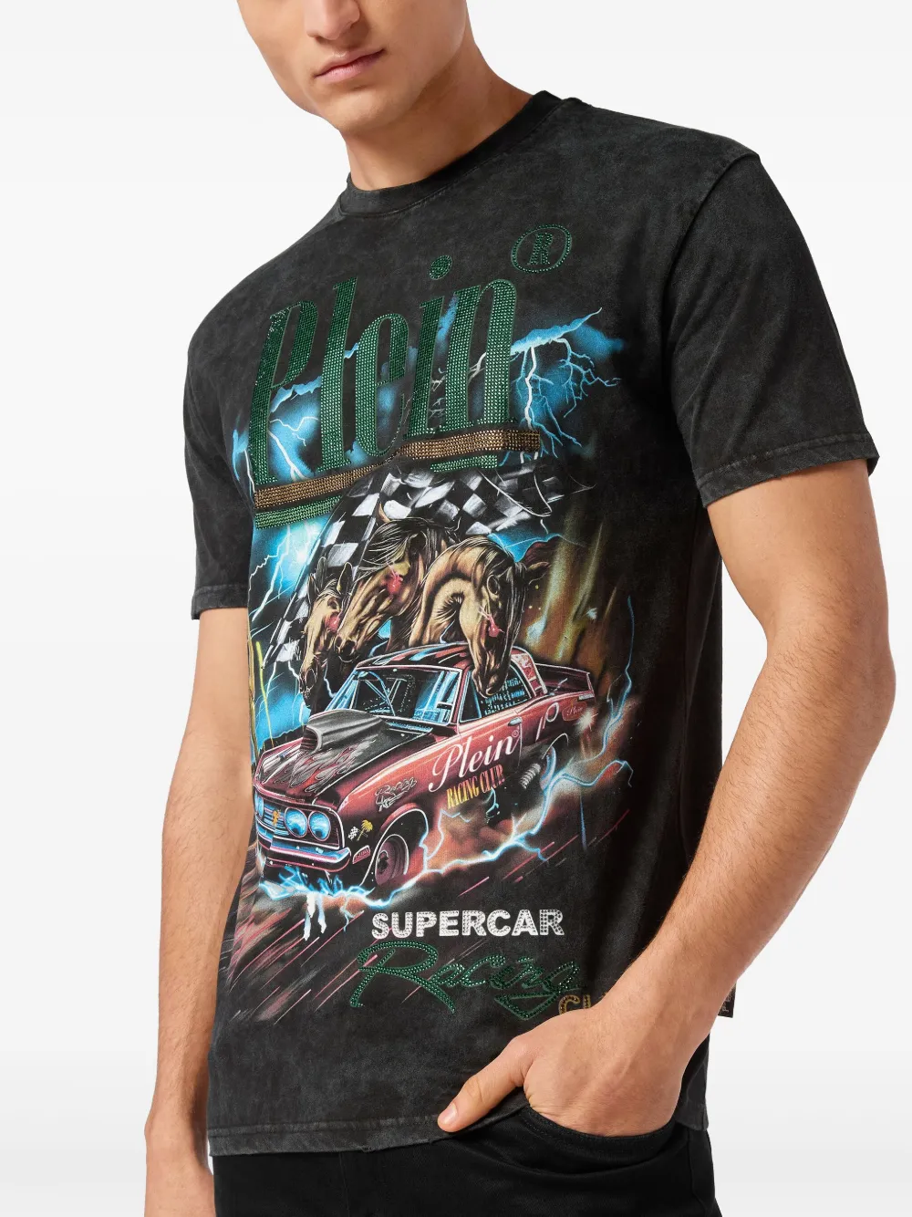 Philipp Plein Racing Club T-shirt Zwart
