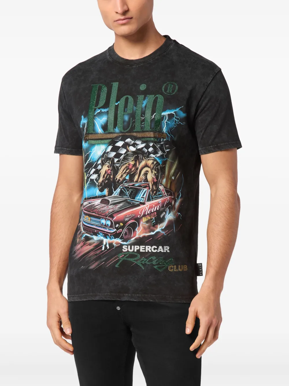 Philipp Plein Racing Club T-shirt Zwart