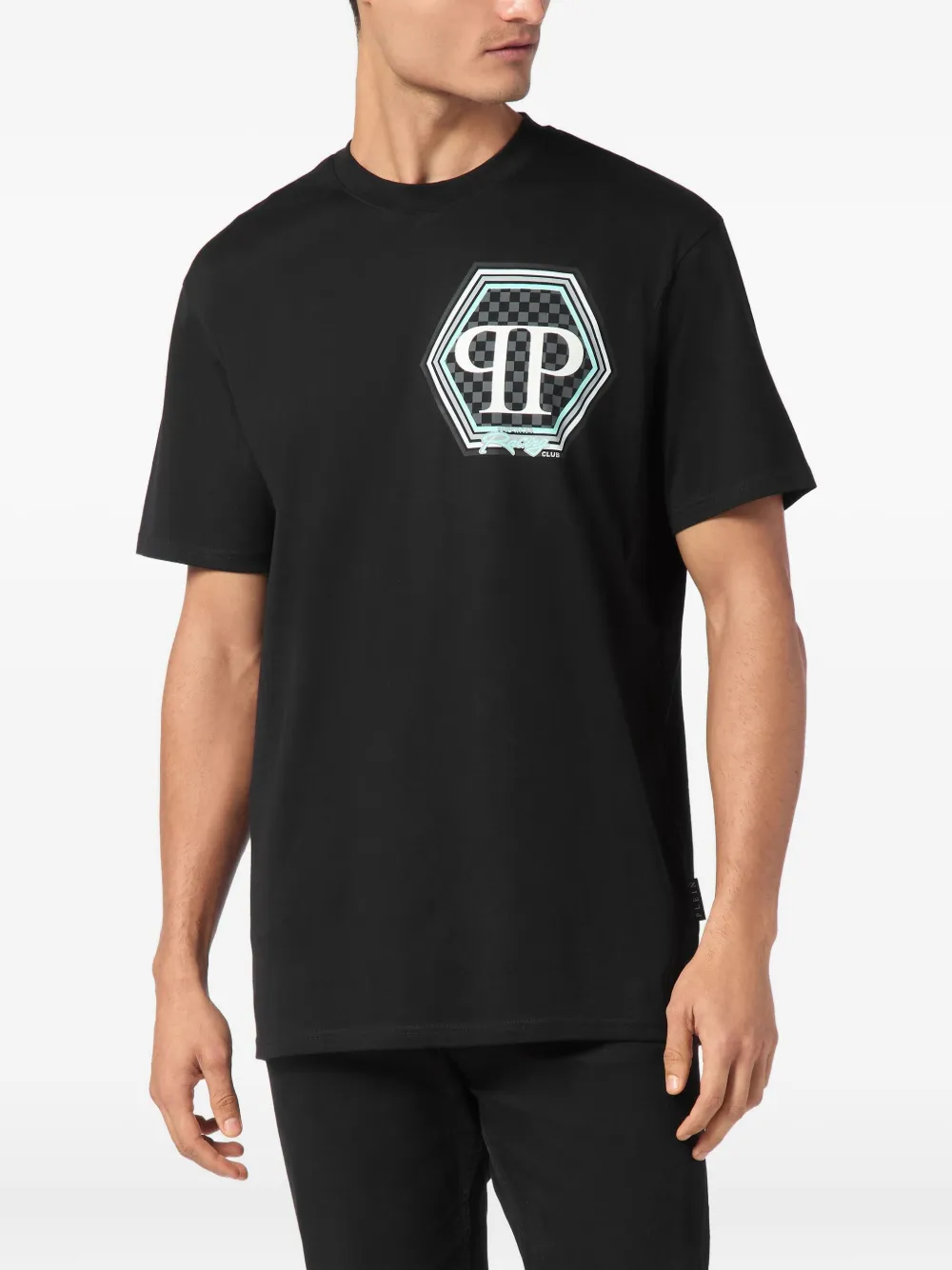 Philipp Plein hexagon-logo T-shirt Zwart