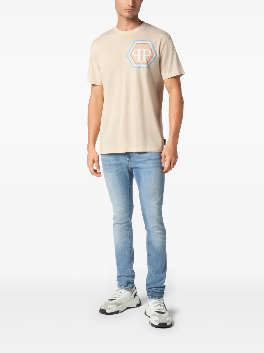 Philipp Plein SS Hexagon T-shirt - Beige