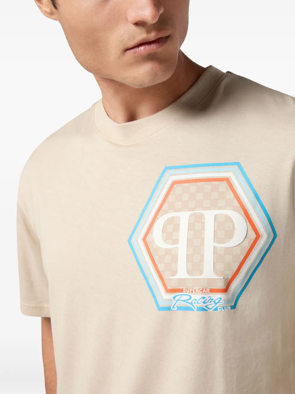 Philipp Plein Hexagon T-shirt Beige