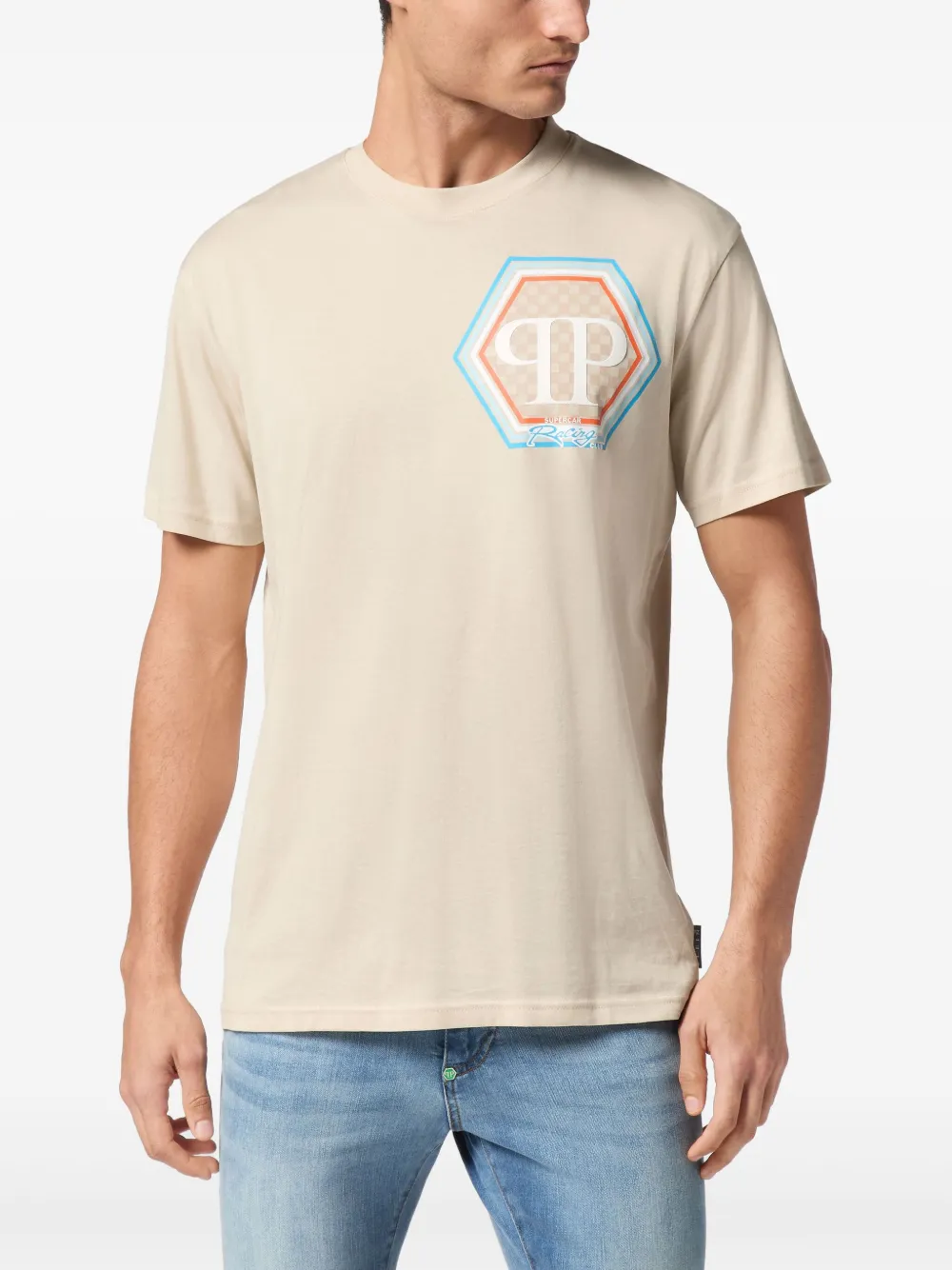 Philipp Plein Hexagon T-shirt Beige