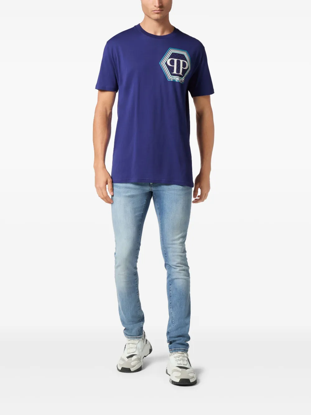 Philipp Plein SS Hexagon T-shirt - Blauw