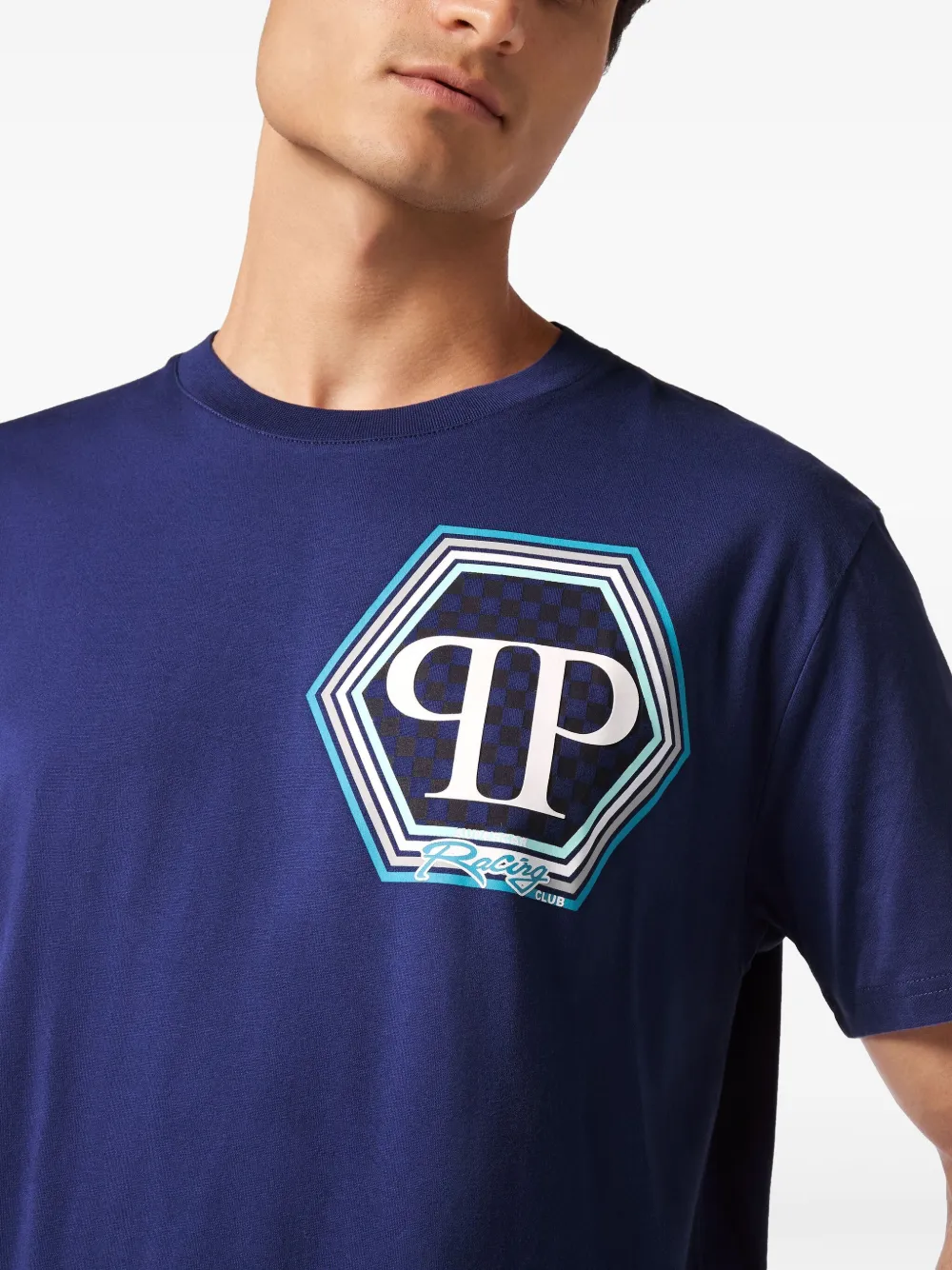 Philipp Plein Hexagon T-shirt Blauw