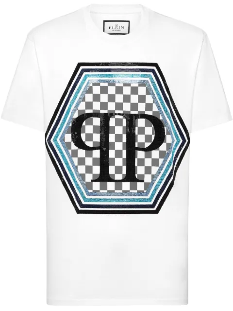 Philipp Plein playera Strass Hexagon