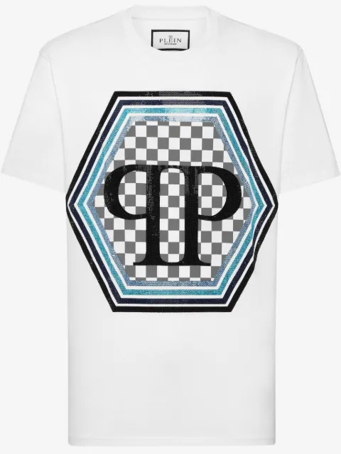 Philipp Plein Strass Hexagon T-shirt