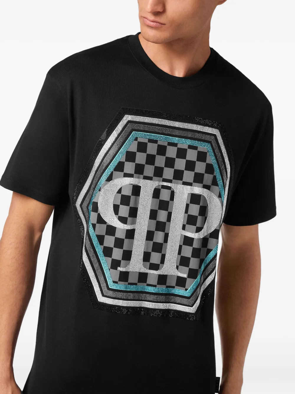 Philipp Plein print t-shirt Zwart