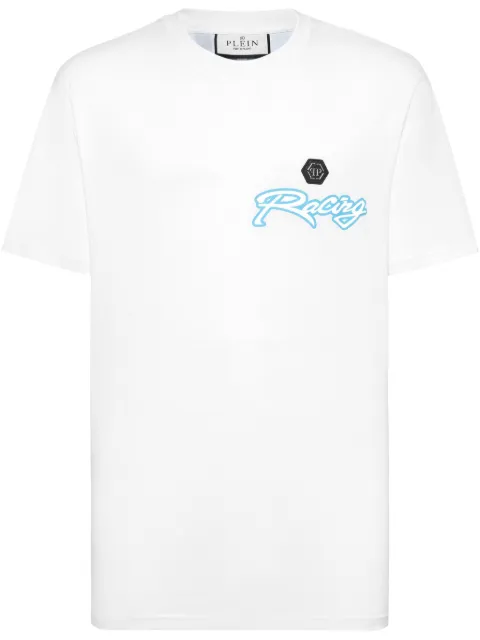 Philipp Plein Gestreiftes Hexagon T-Shirt