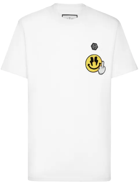 Philipp Plein playera con parche Smiley