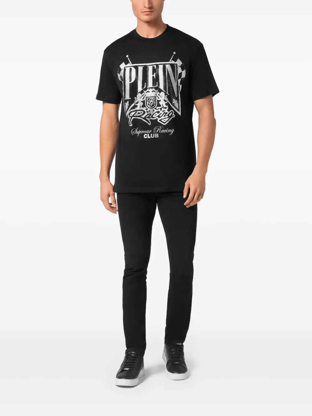 Philipp Plein SS Strass Racing Club T-shirt - Zwart