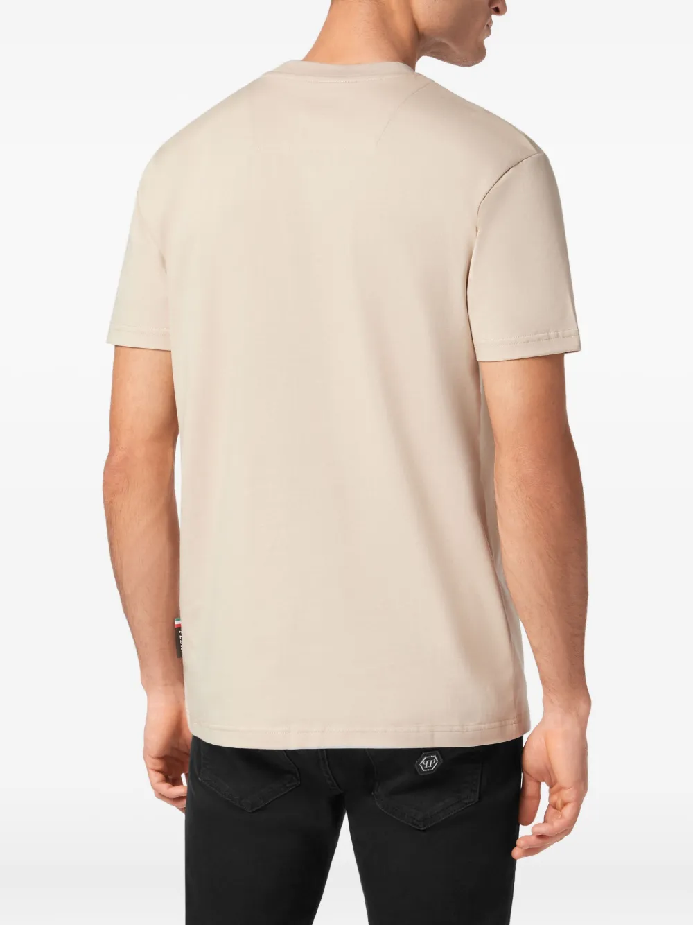 Philipp Plein T-shirt met raceauto-patch Beige