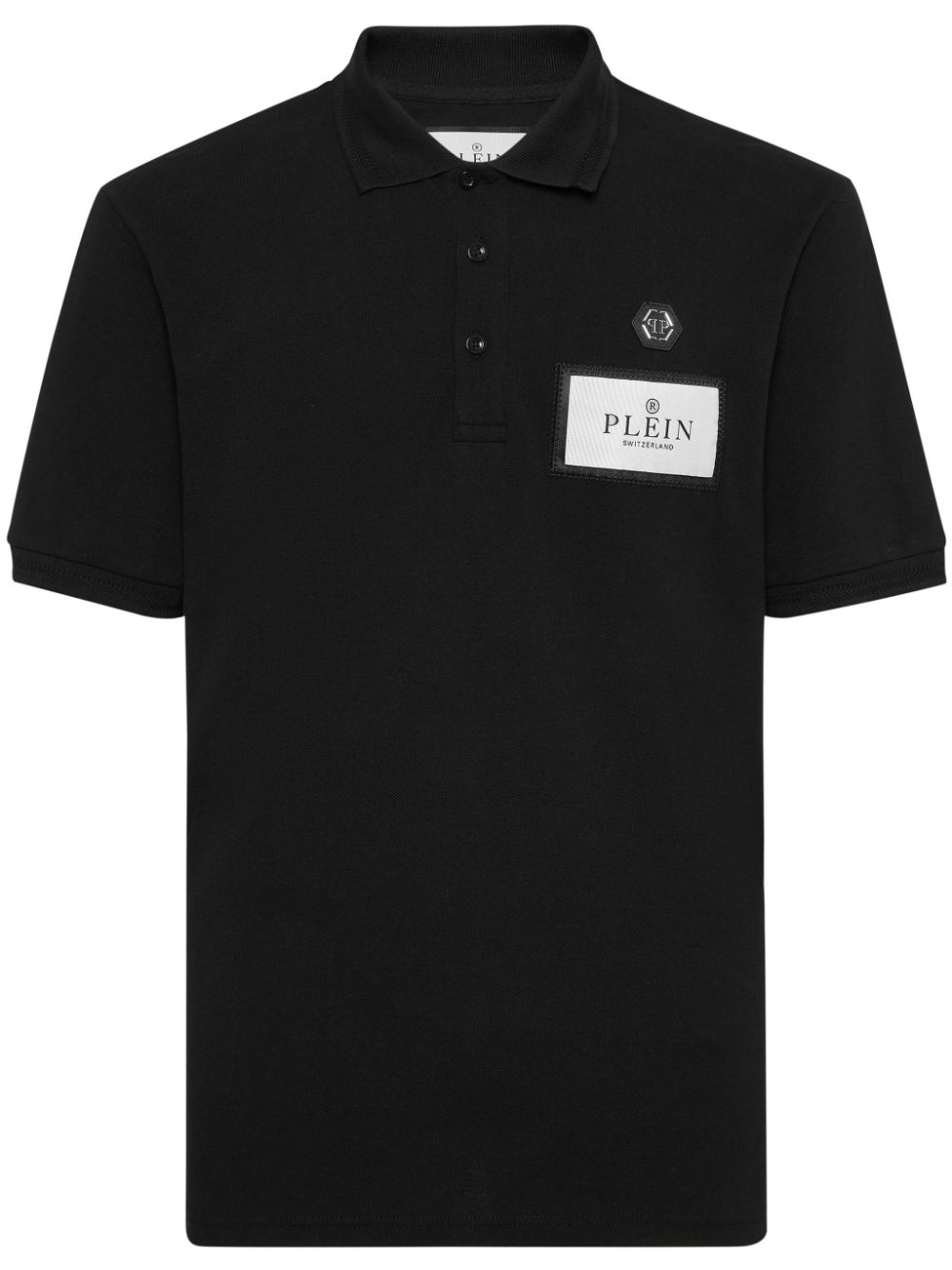 logo-patch polo shirt