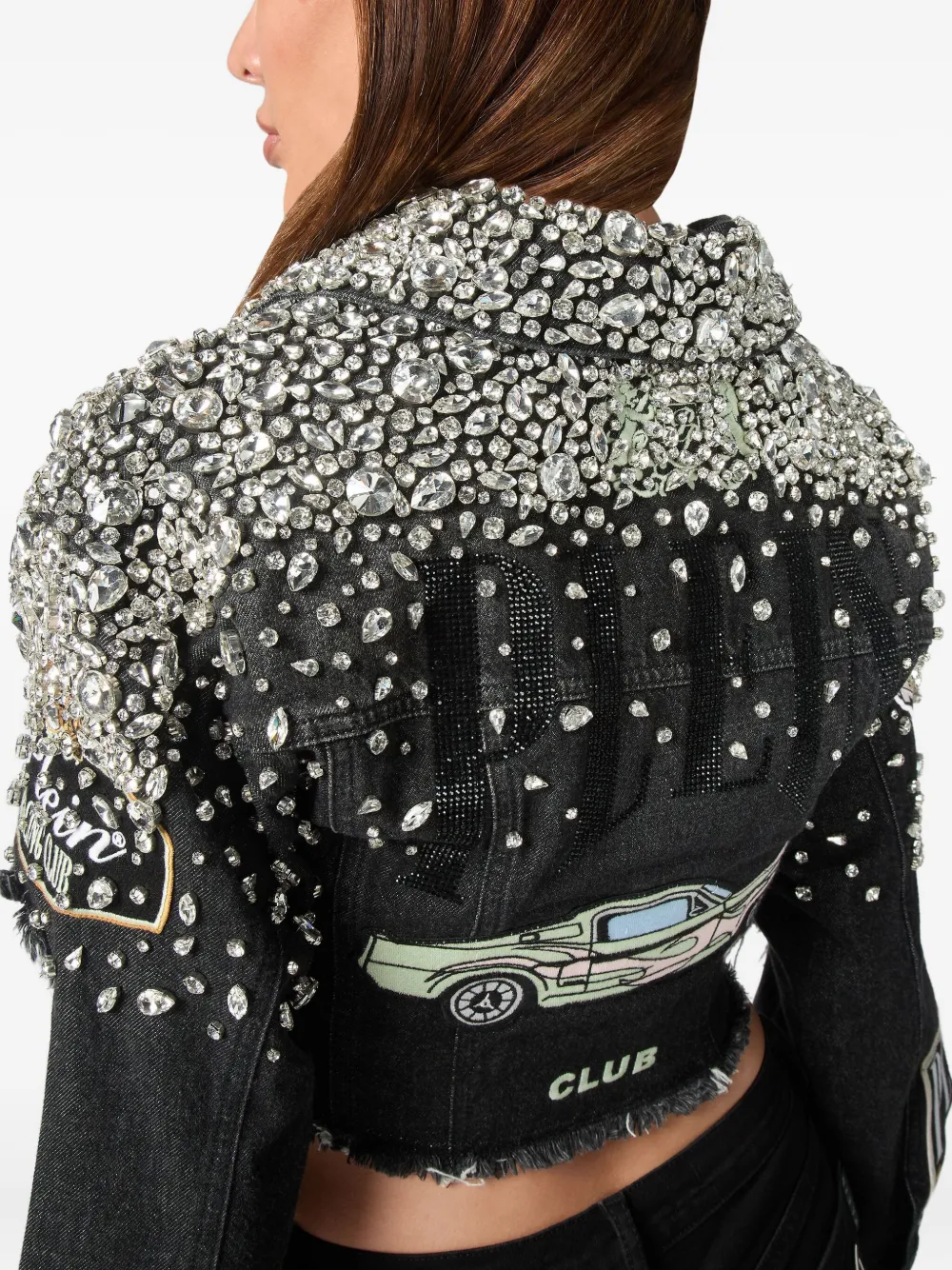 Philipp Plein Denim jack Zwart
