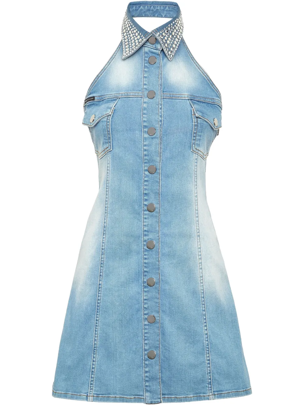 Philipp Plein denim mini dress | Blue | Image 1