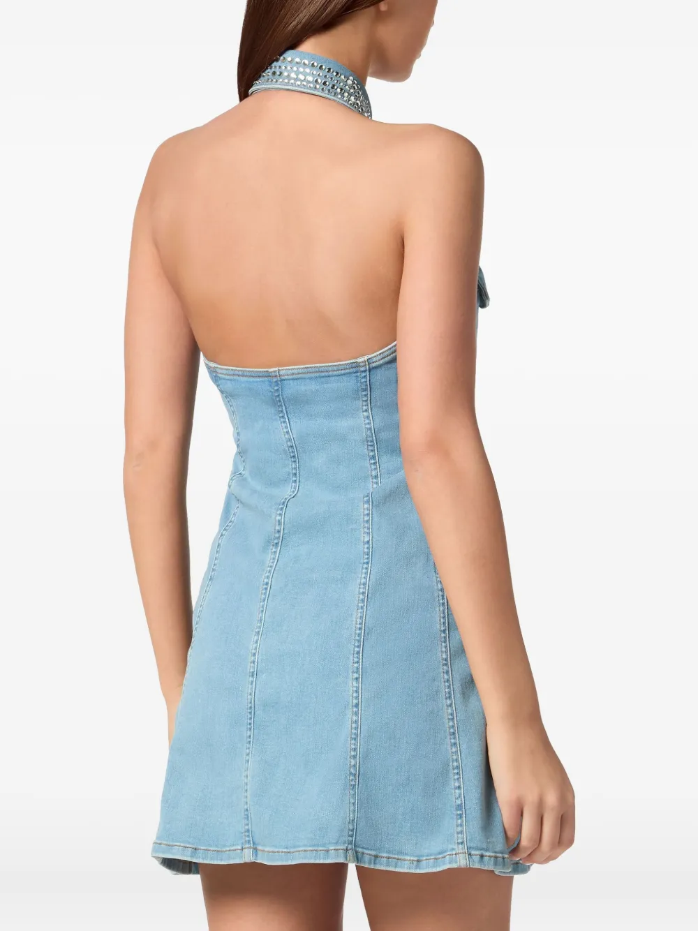 Philipp Plein Denim mini-jurk Blauw