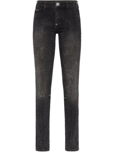 Philipp Plein crystal-embellished jeans