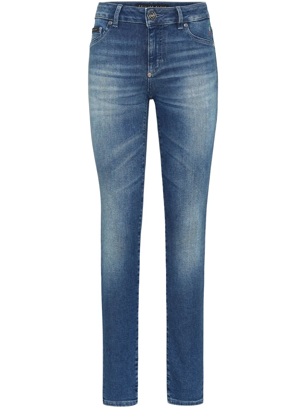Philipp Plein Jeans mit Logo-Stickerei - Blau