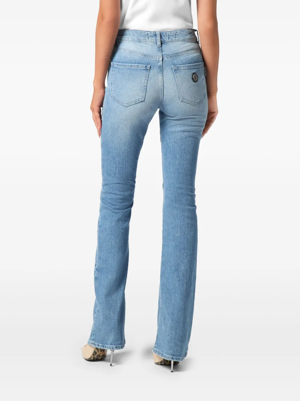 Philipp Plein Flared jeans Blauw