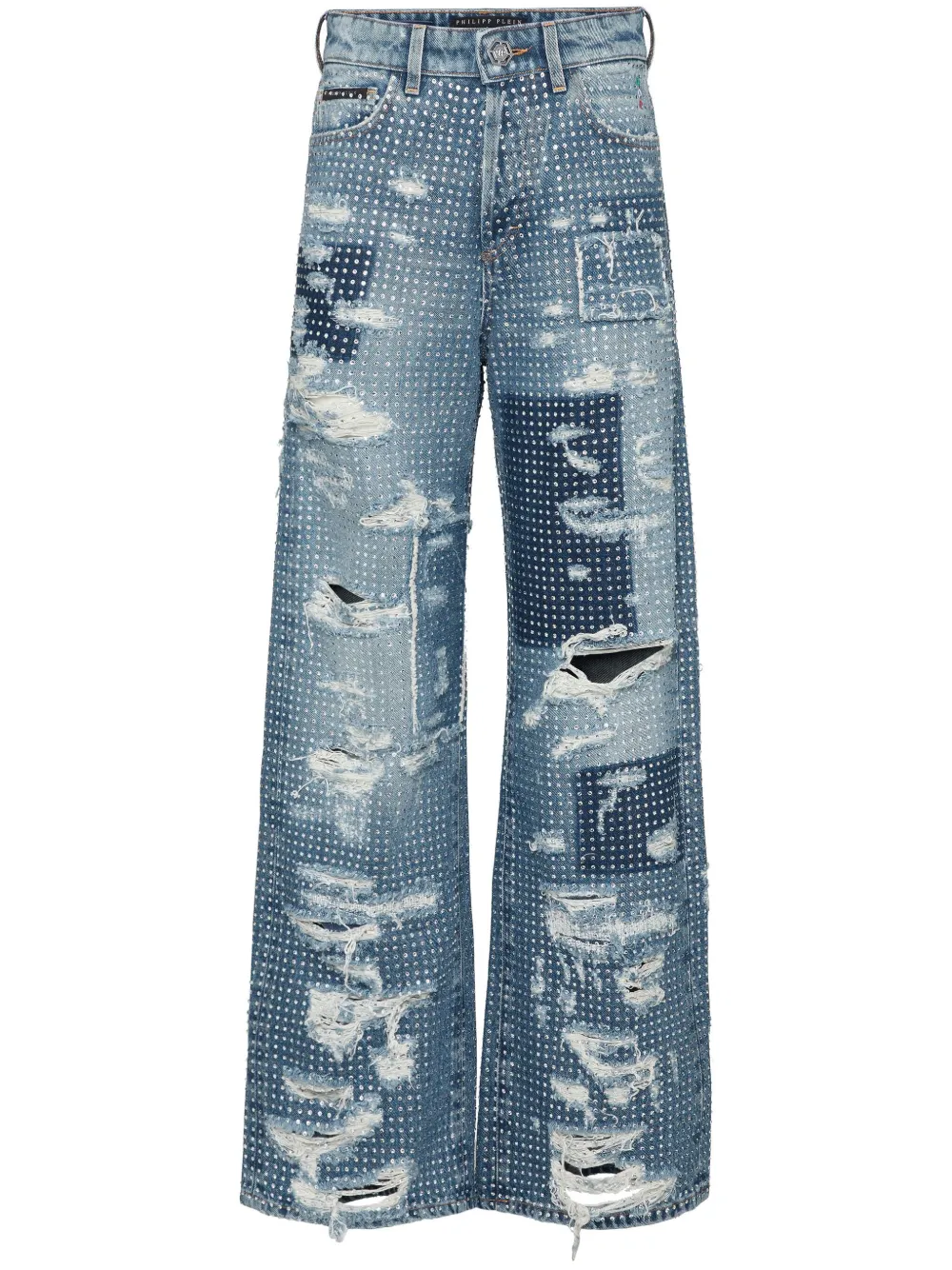 Philipp Plein Skater Row broek Blauw