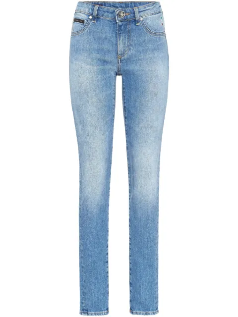 Philipp Plein logo-patch jeans 