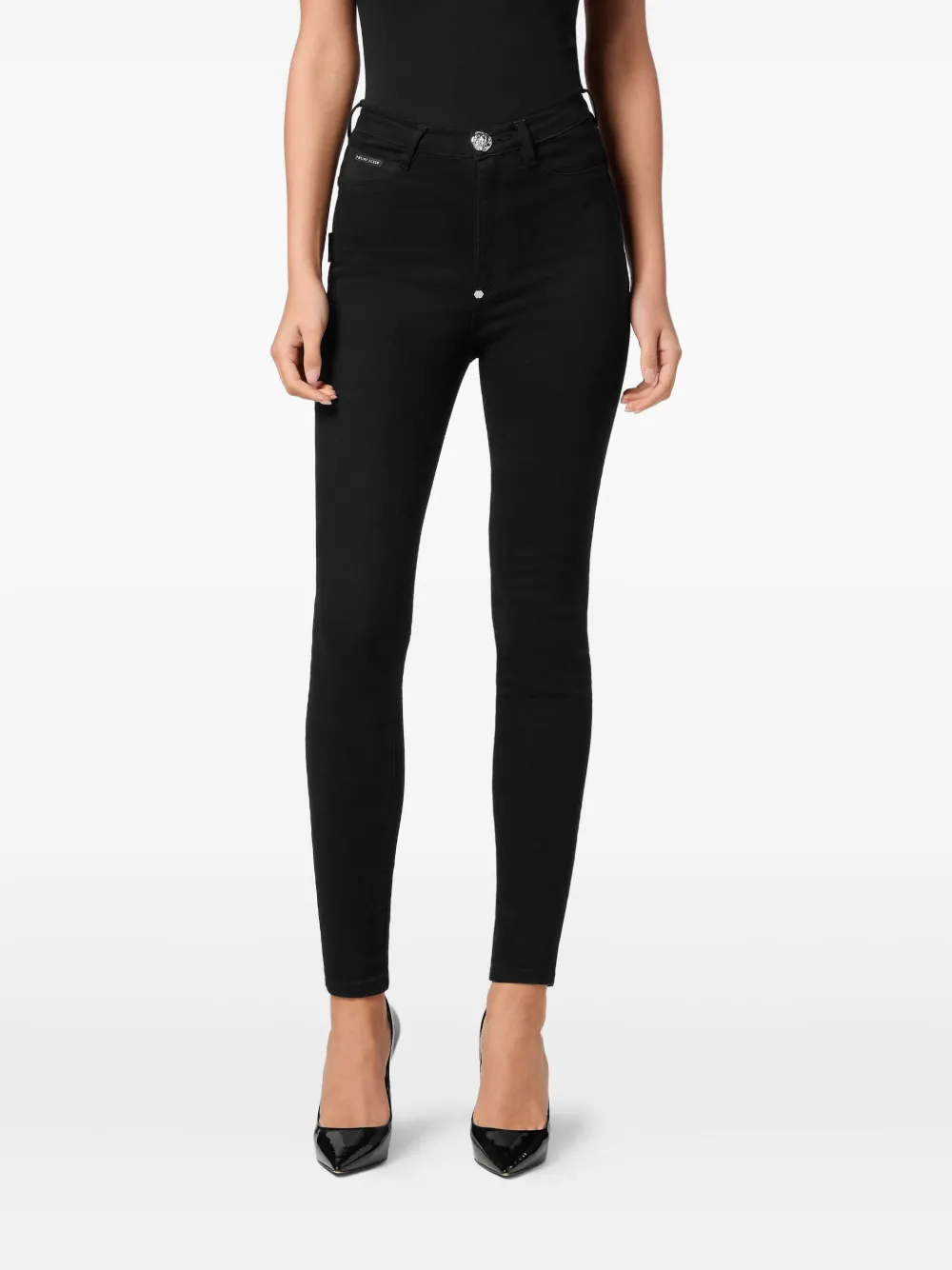 Philipp Plein high-waisted jeans - Zwart